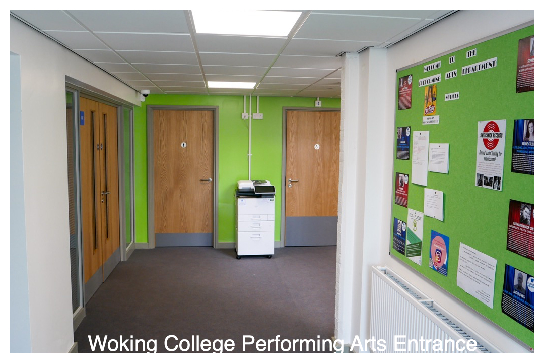 Woking College Performing Arts Entrance