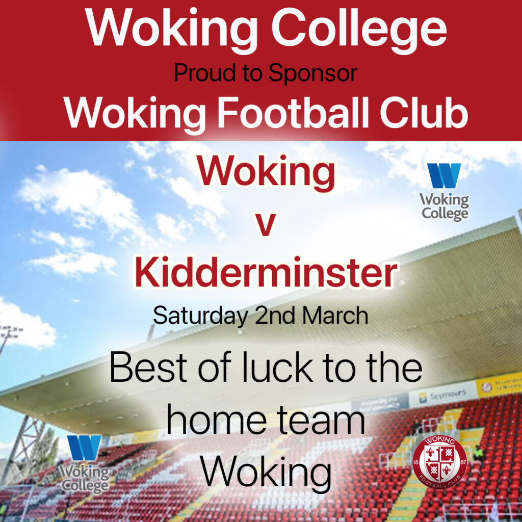 Woking College | Surrey | Woking College is proud to sponsor Woking ...