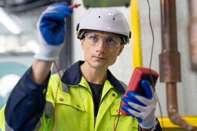 electrical engineer working on wiring at factory 2026 03 13 01 54 44 utc Medium